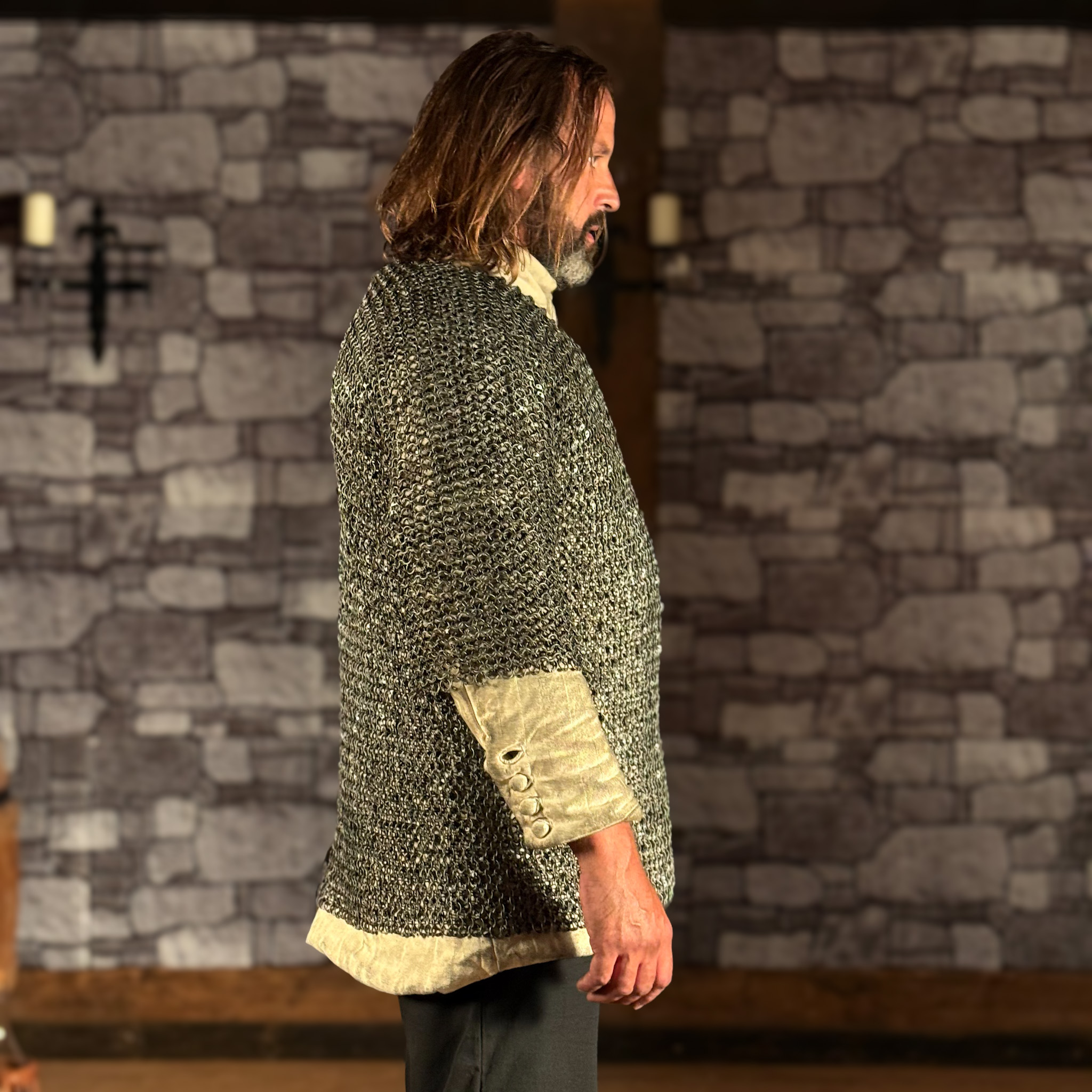 Kettenhemd Haubergeon Rundring Vernietet 10mm