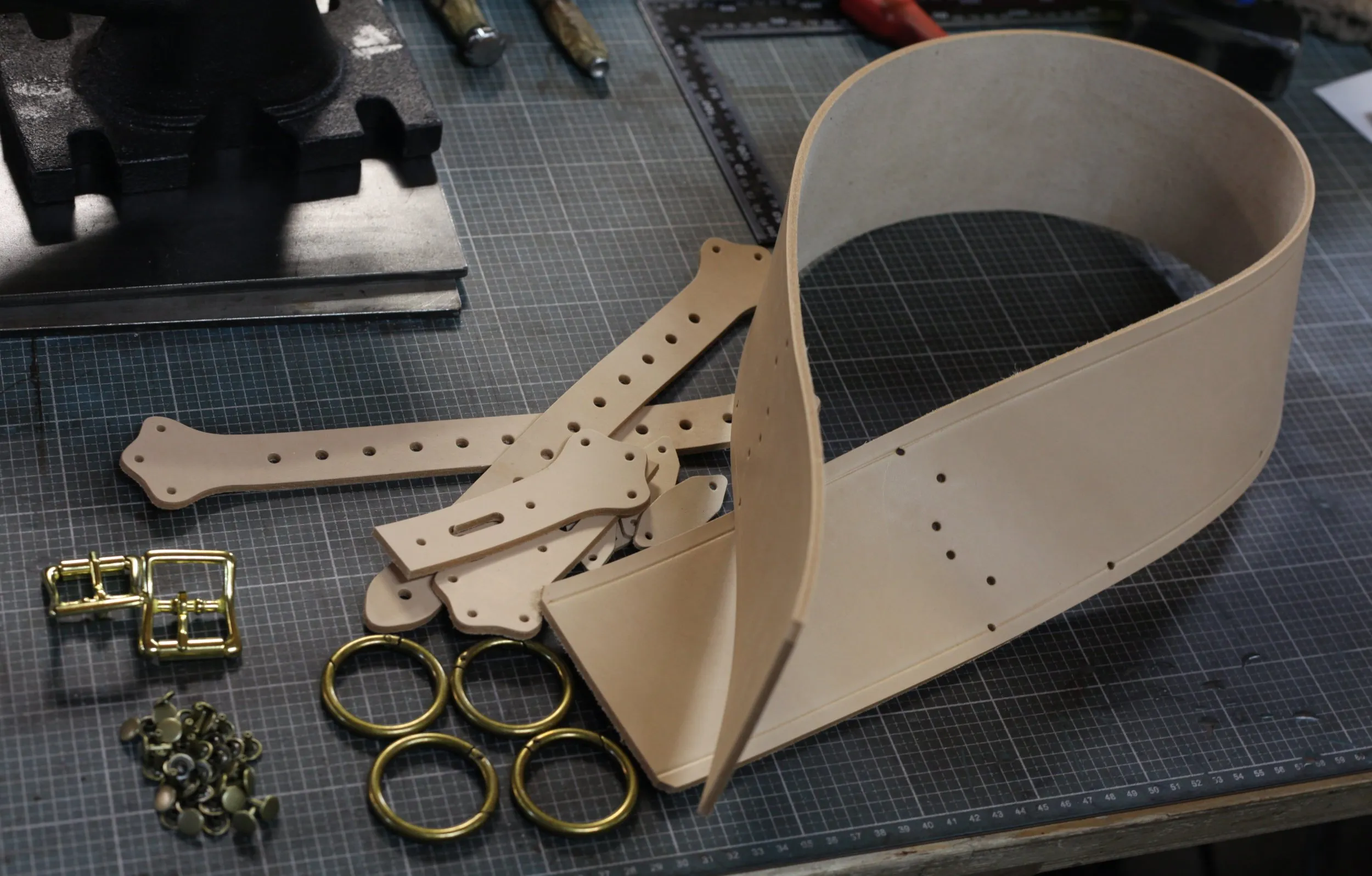 Bausatz für Breitgürtel 10cm mit Ringen