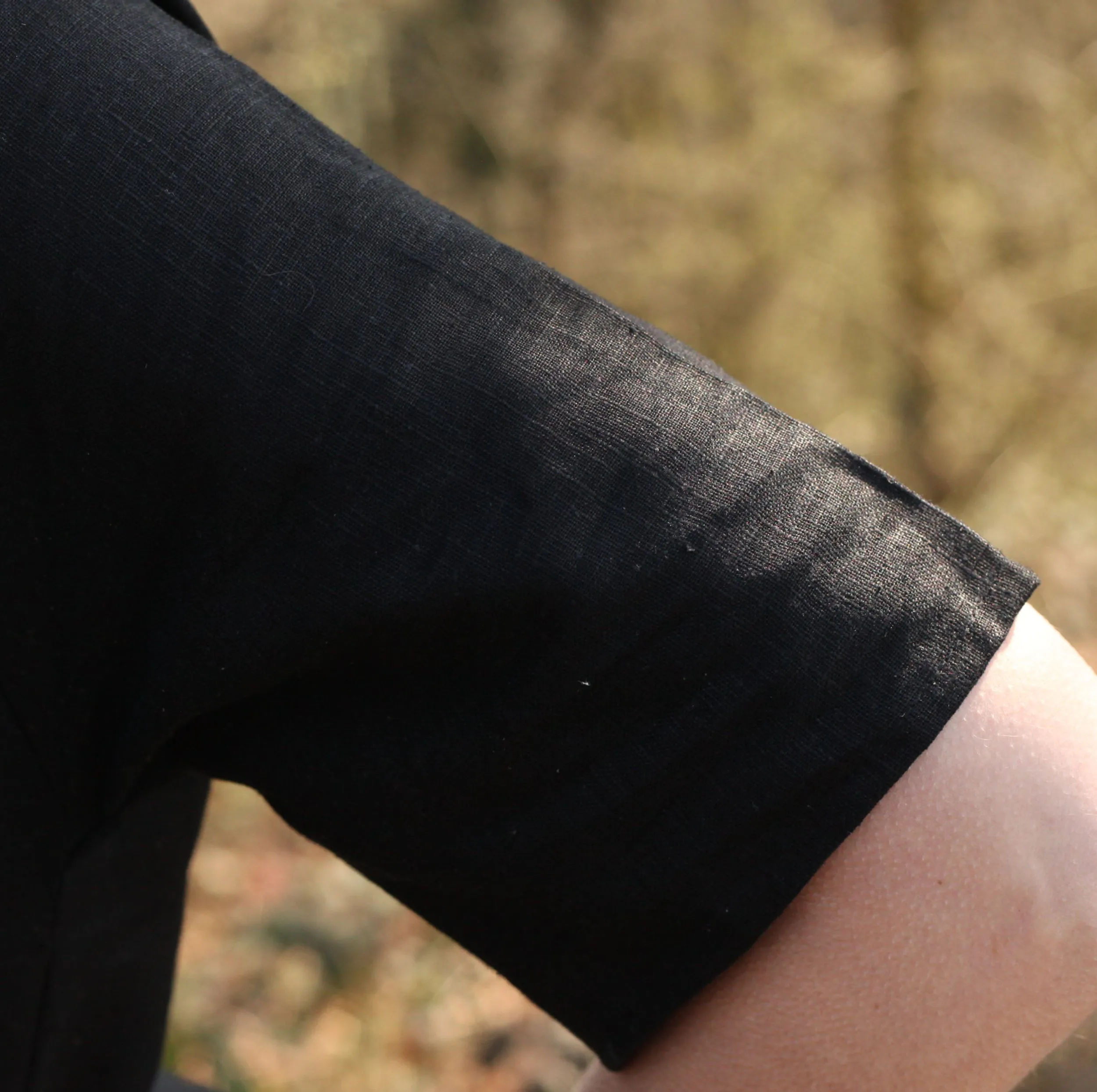 Kurzarmkleid aus Leinen Agnes