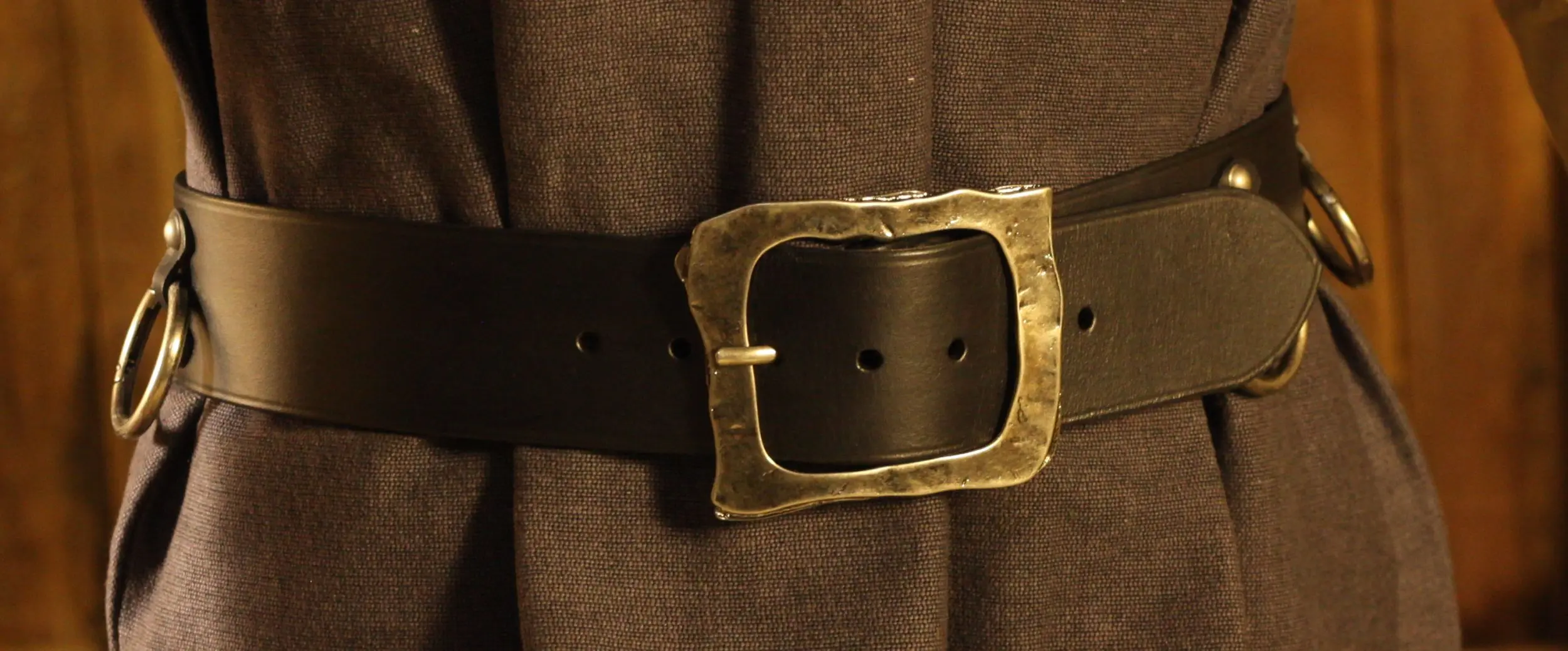 Ledergürtel 6cm Breite mit Ringen