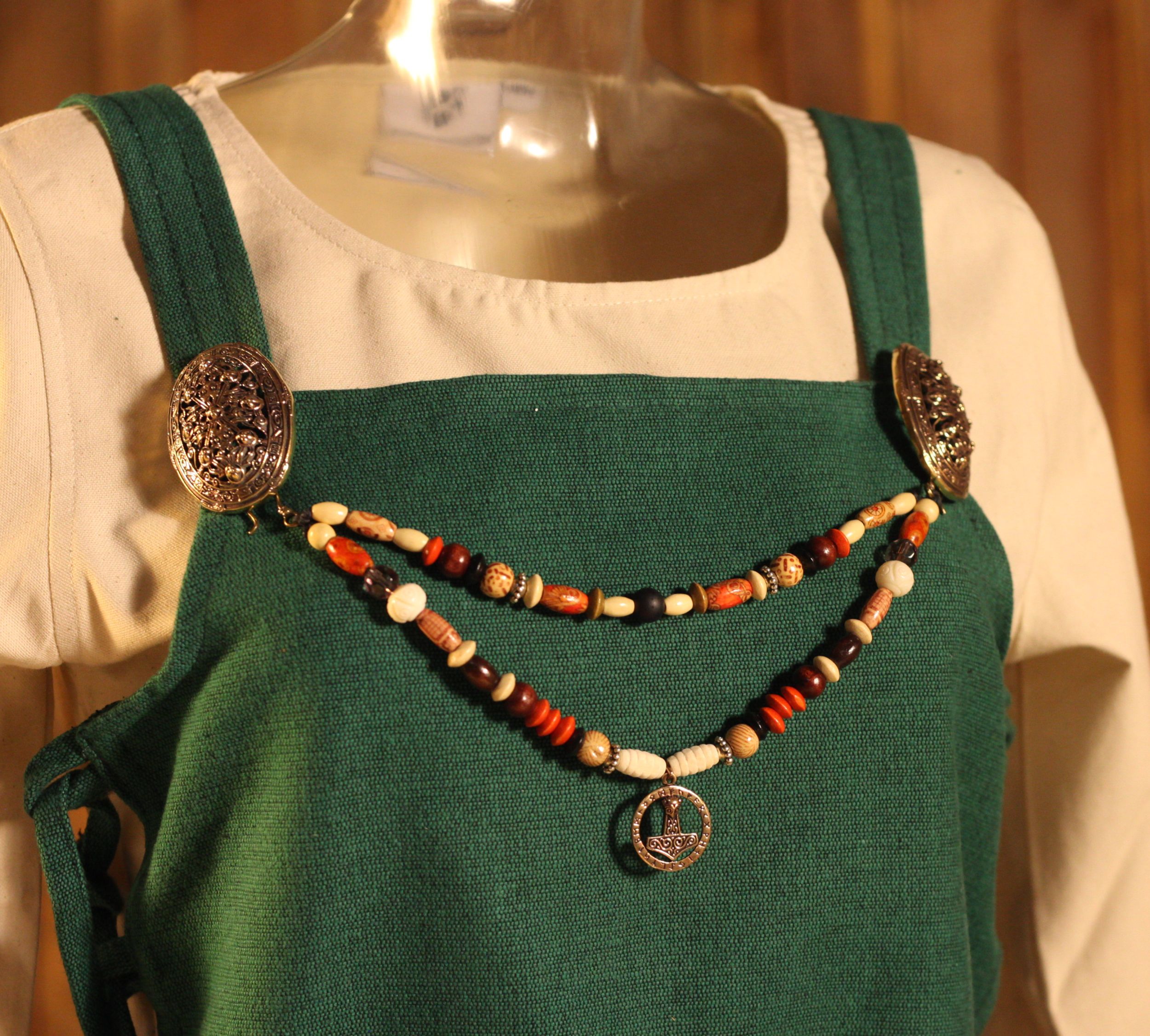 Fibelkette im Wikingerstil mit Thorshammer