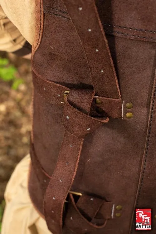 Braune Wikingerrüstung aus Leder
