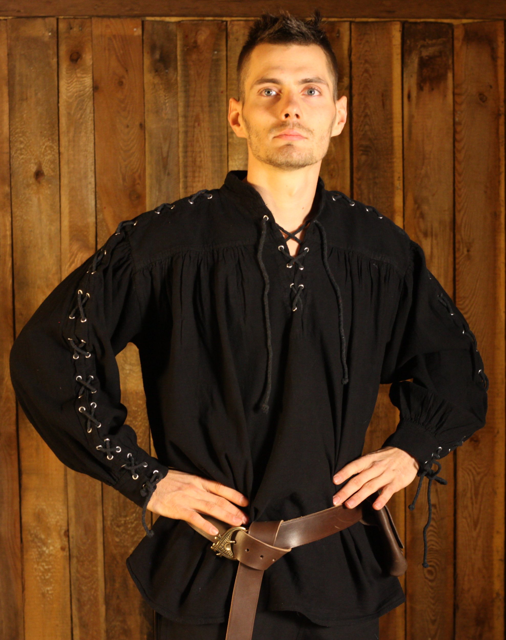 Mittelalter-Hemd, Ärmel geschnürt
