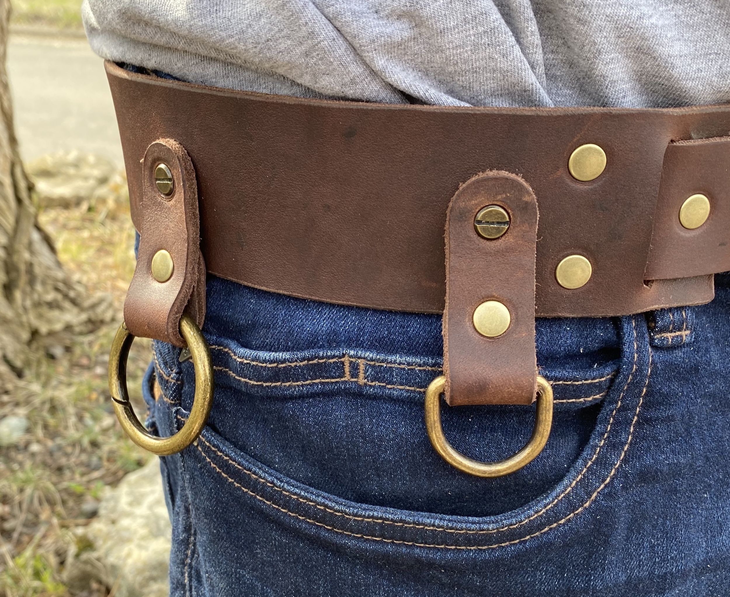 Gassigürtel - Canicross Gürtel aus Leder