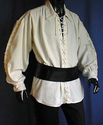 Piratenhemd, geschnürt