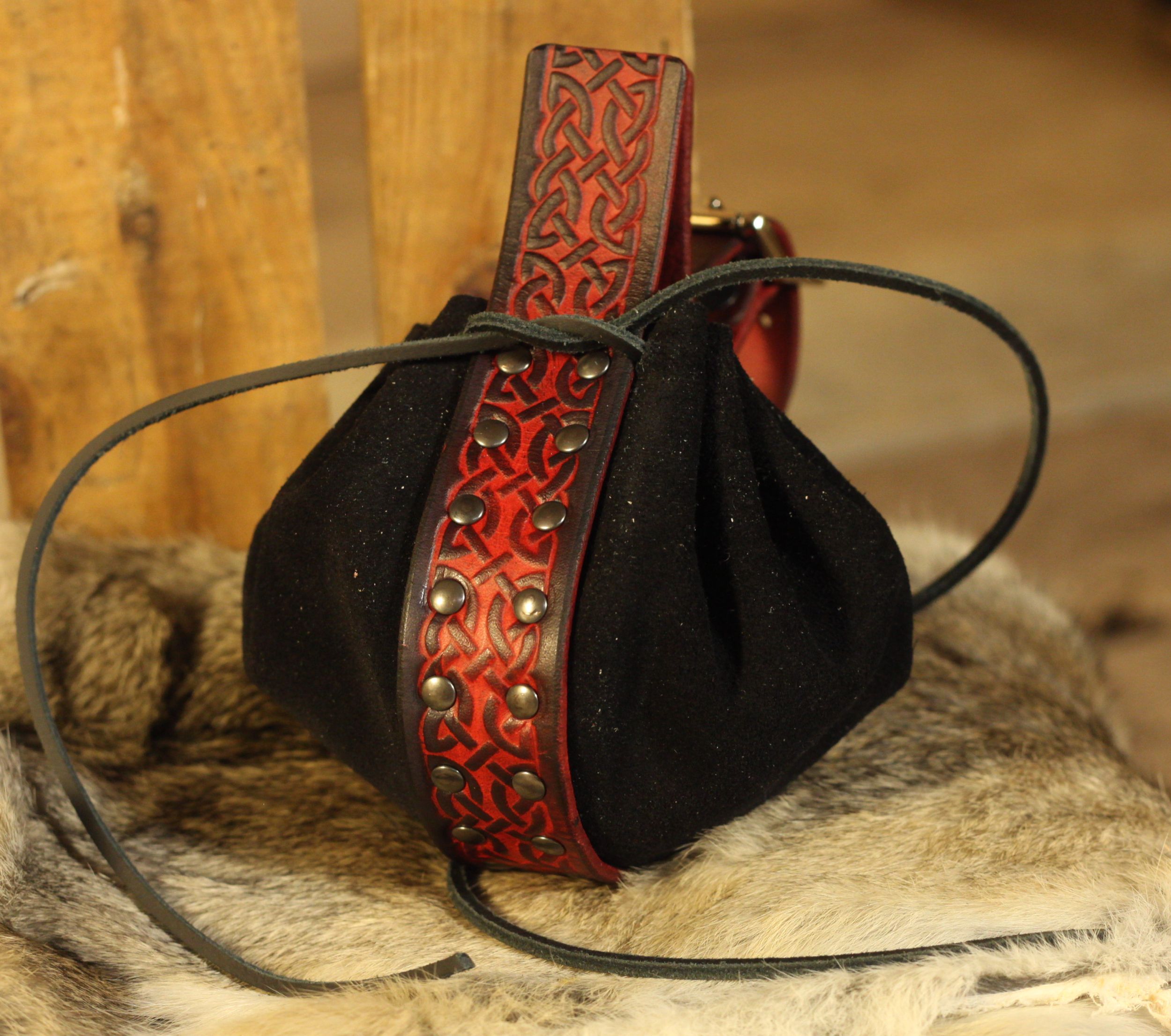 Edler Lederbeutel mit keltischem Muster