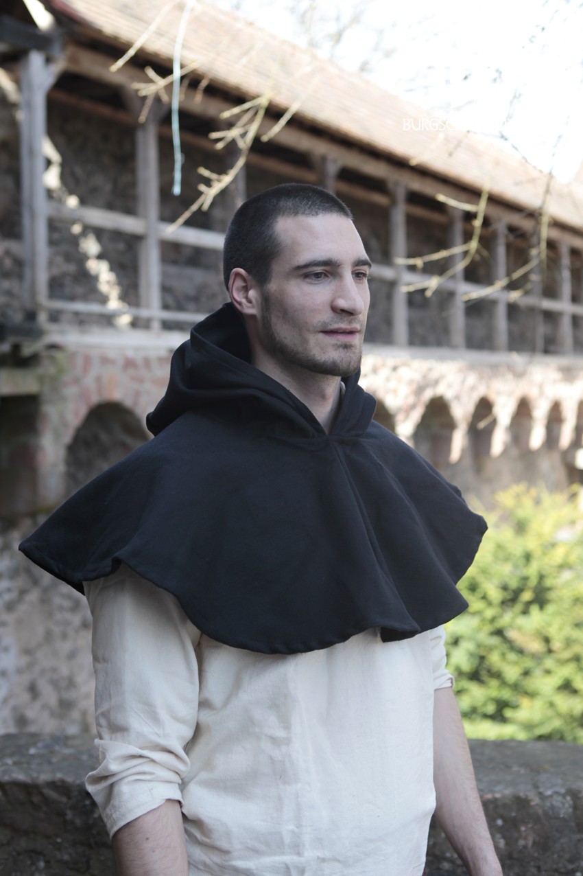 Gugel Capellus Baumwolle Schwarz