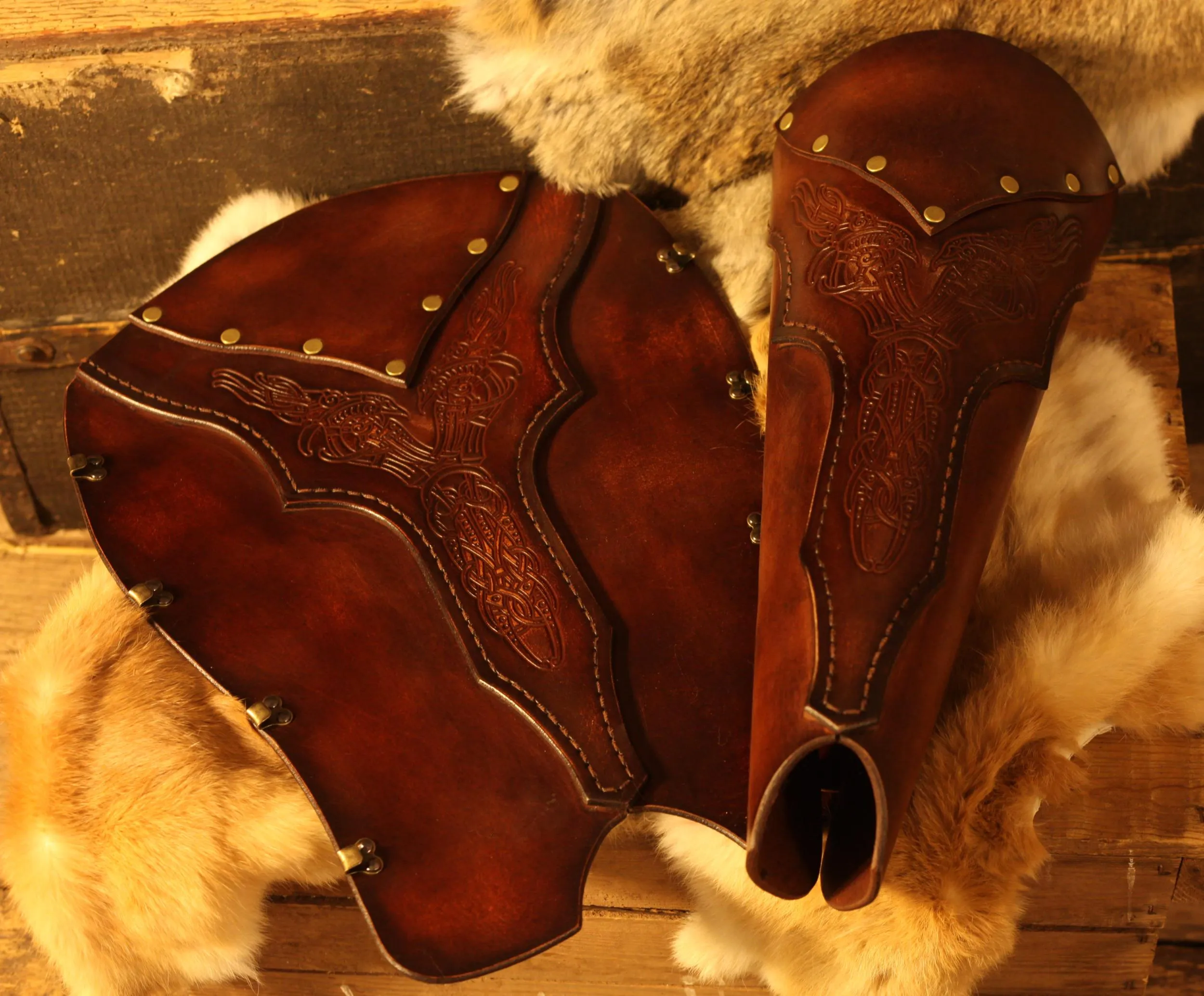 LARP Beinschienen Draco DIY Handnaht Bausatz