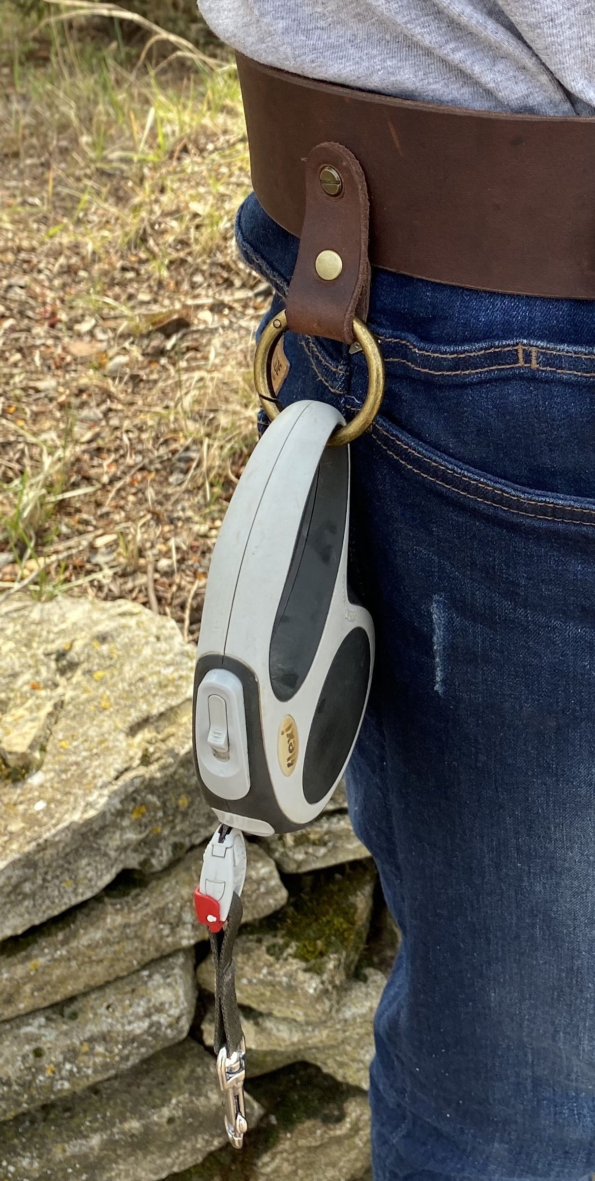 Gassigürtel - Canicross Gürtel aus Leder