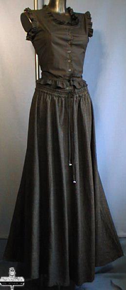 Mittelalterrock im Leinen-Look