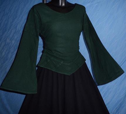 Mittelalterbluse, uni,  Baumwolle