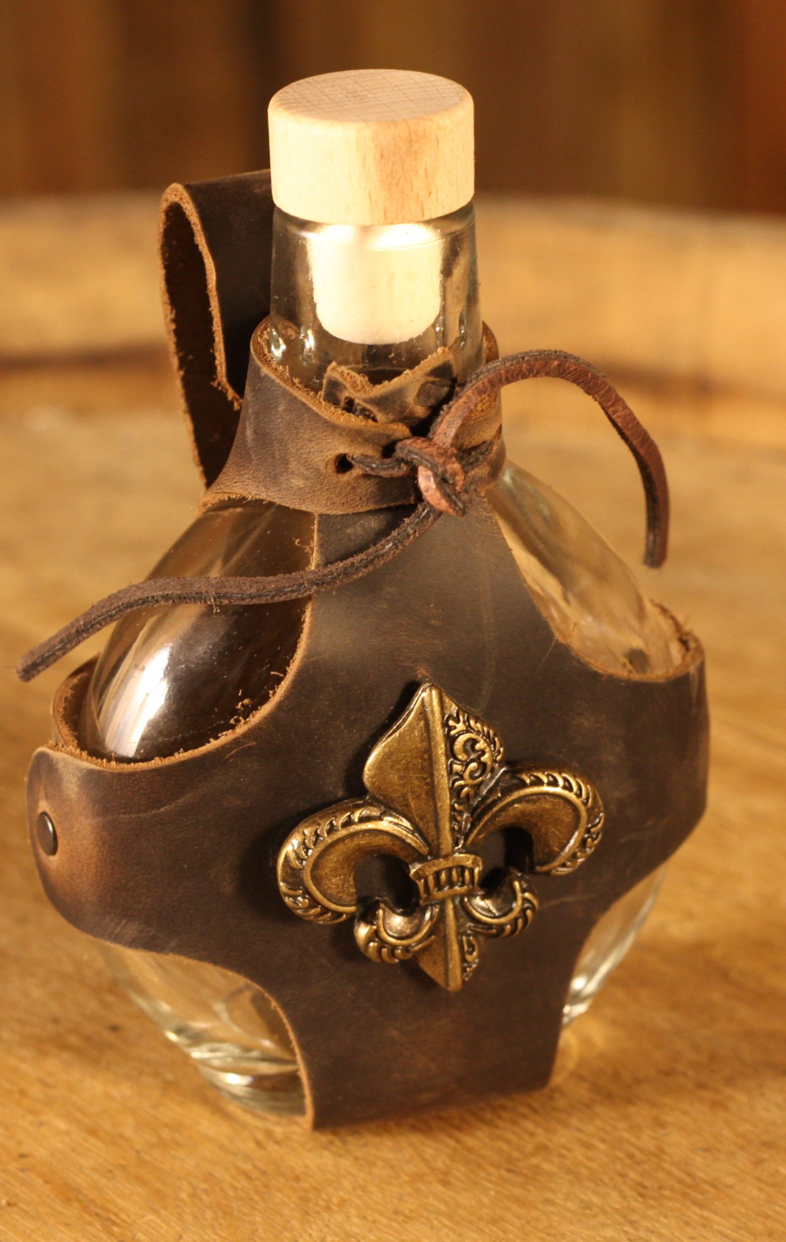 Flachmann mit Halter, 200ml, Französische Lilie