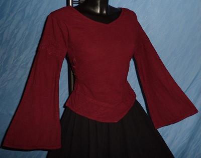 Mittelalterbluse, uni,  Baumwolle