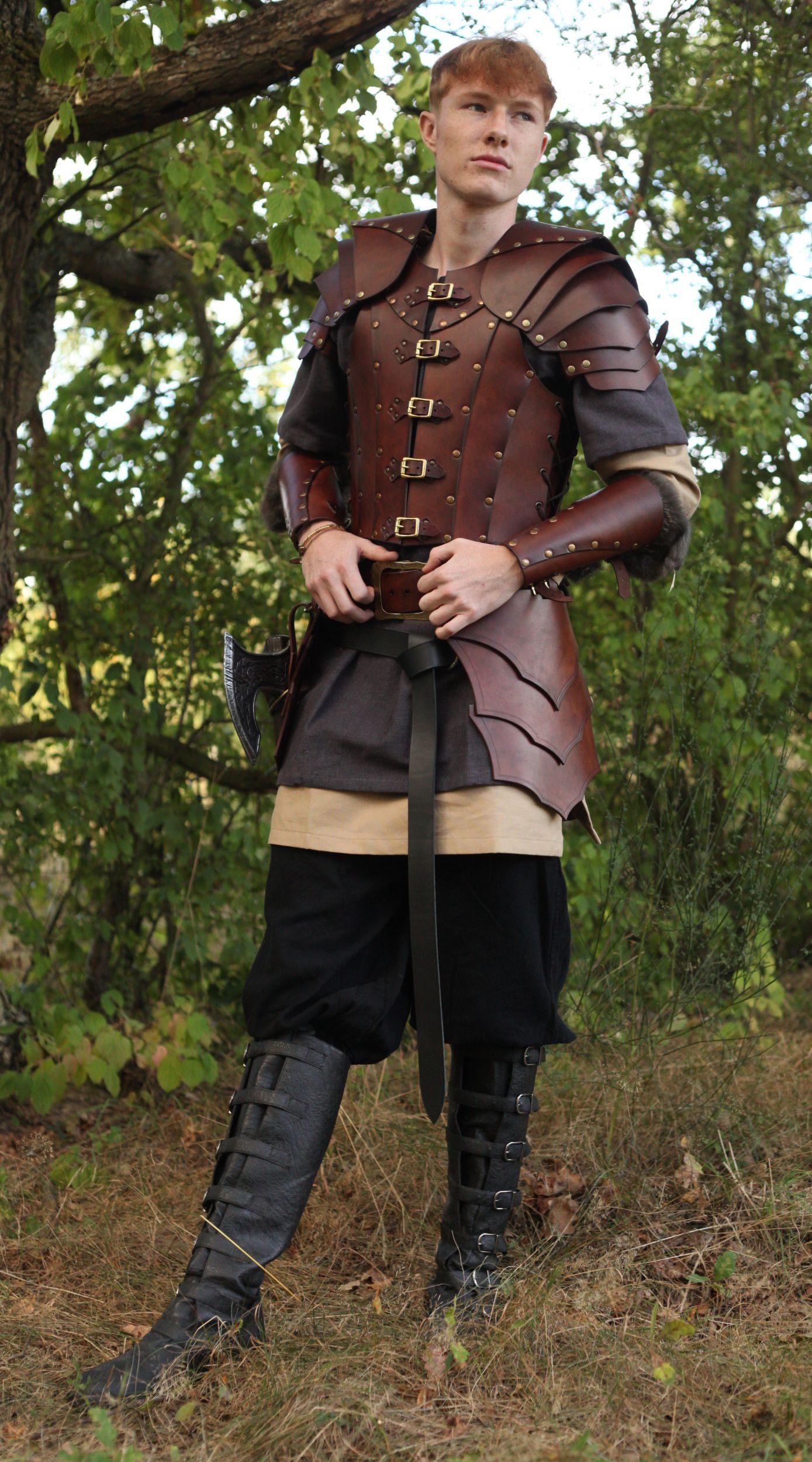 Lederrüstung Söldner Komplett-Set