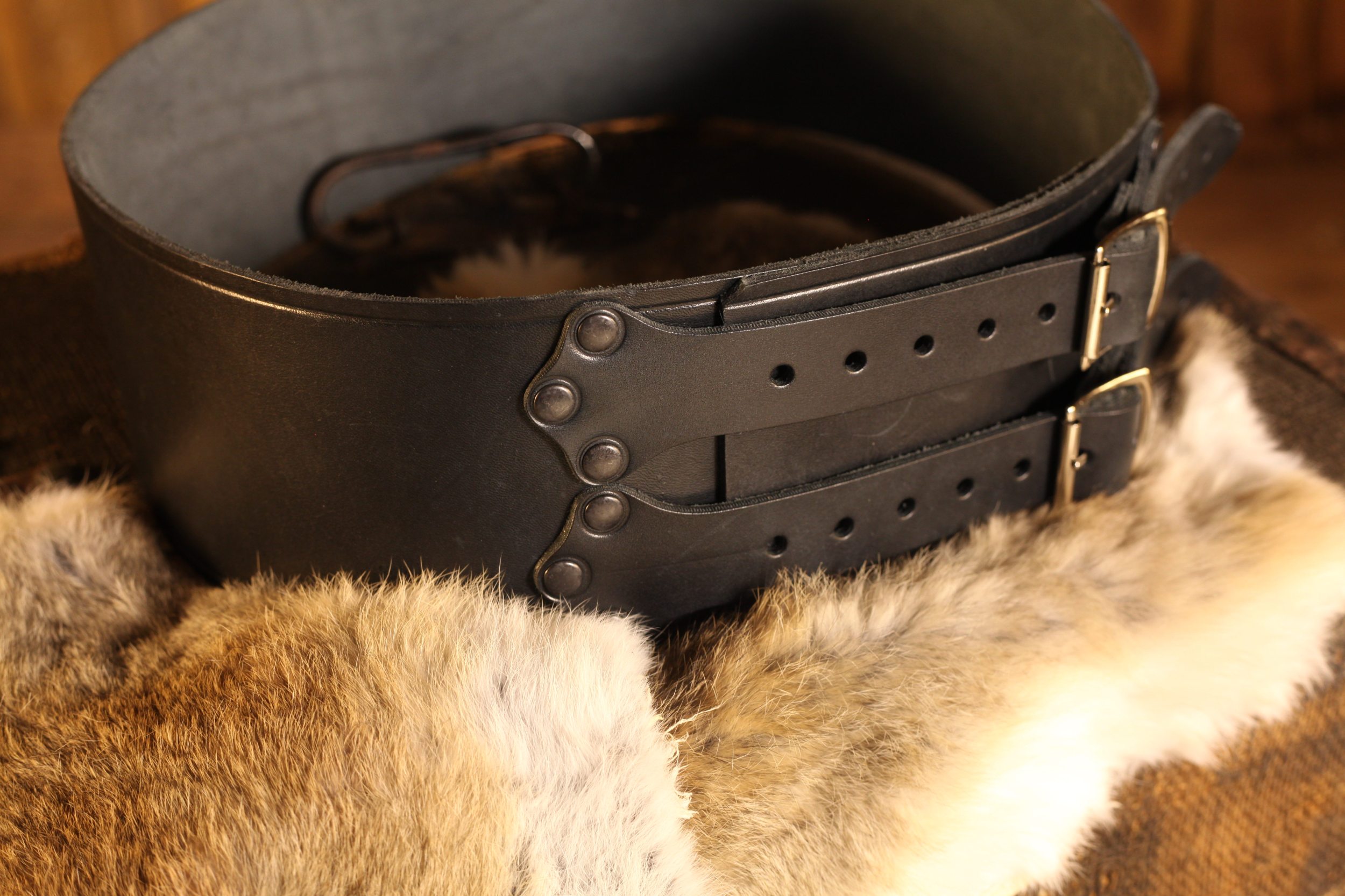 Breitgürtel aus Leder, 10cm