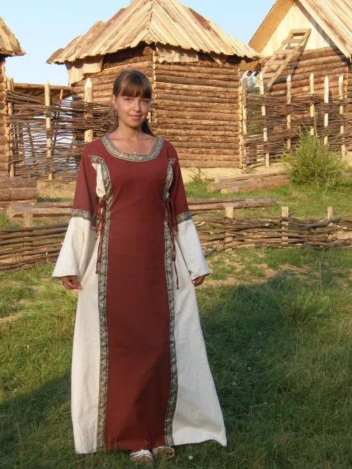 Mittelalterkleid mit seitlicher Schnürung