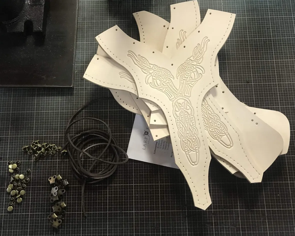 LARP Beinschienen Draco DIY Handnaht Bausatz