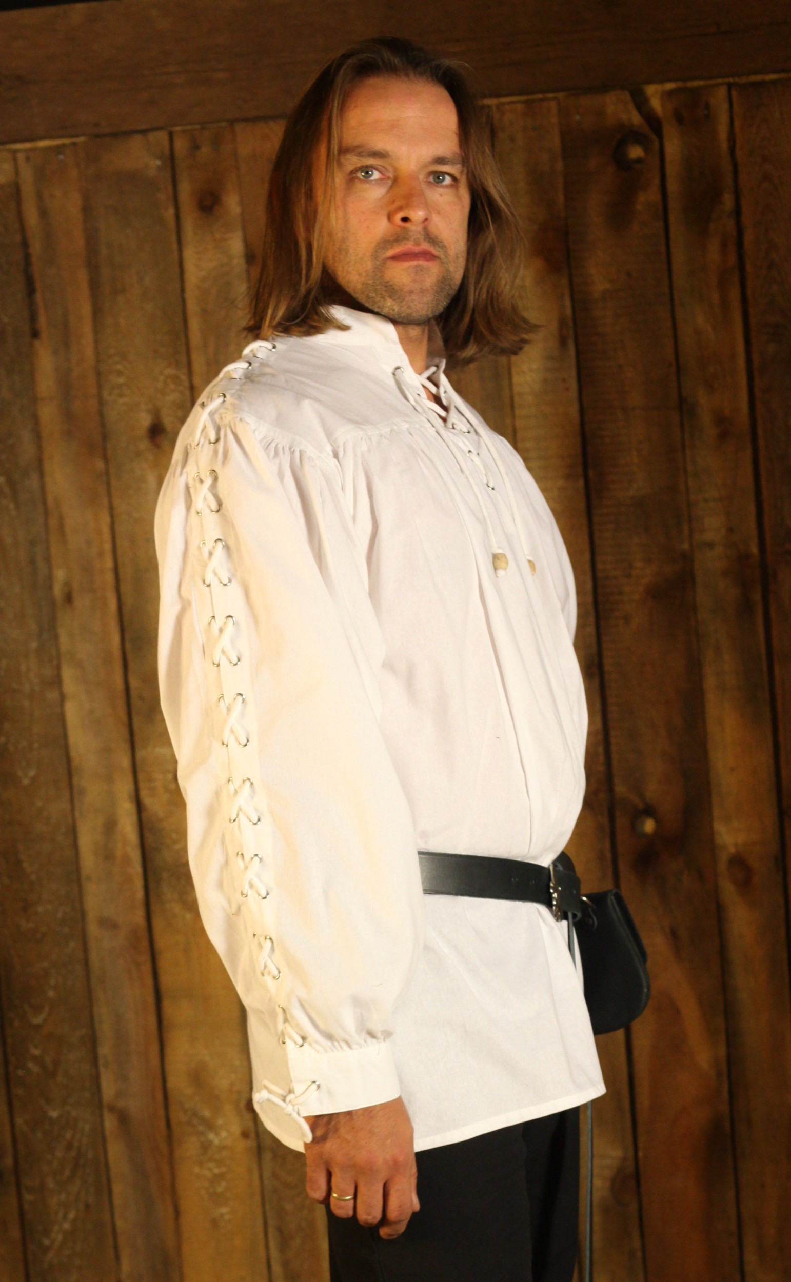 Mittelalter-Hemd, Ärmel geschnürt