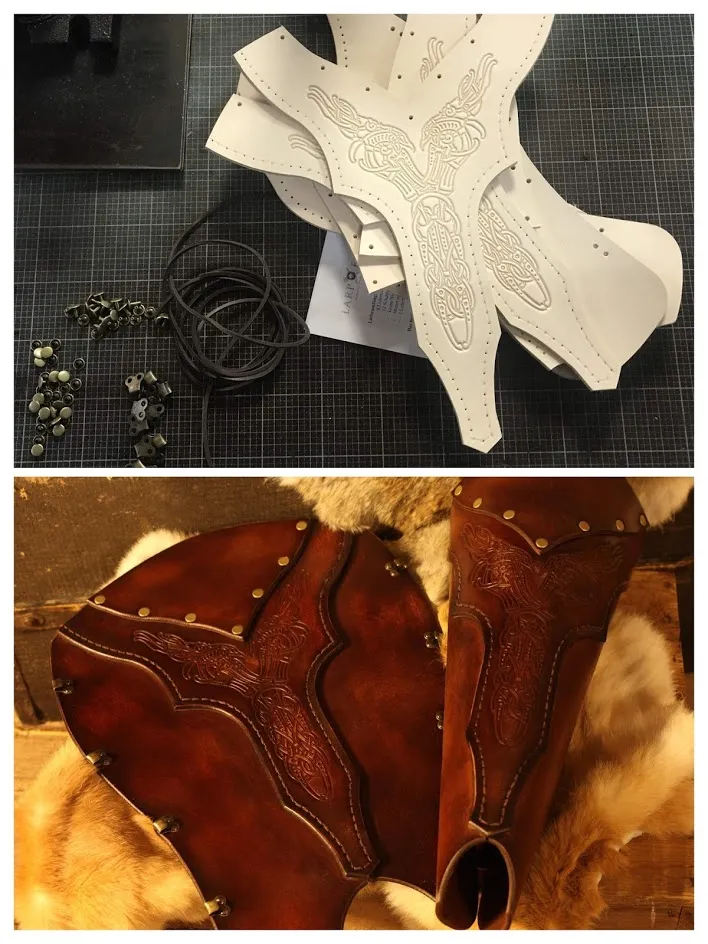 LARP Beinschienen Draco DIY Handnaht Bausatz