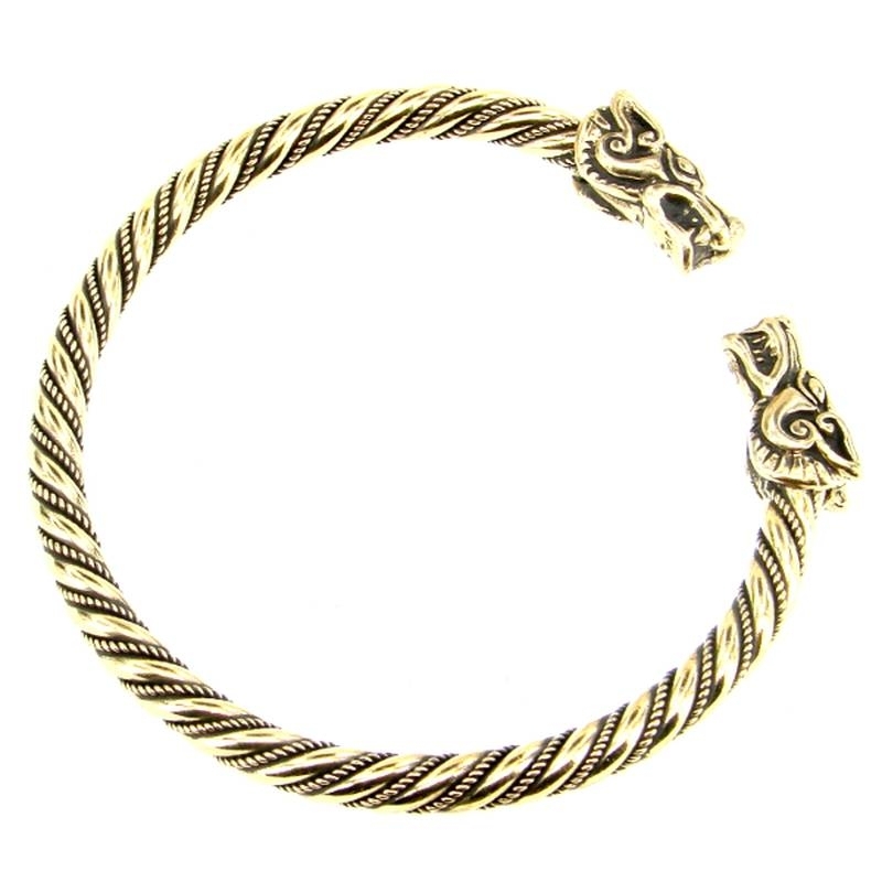 Bronzearmreif Hunde, geflochten