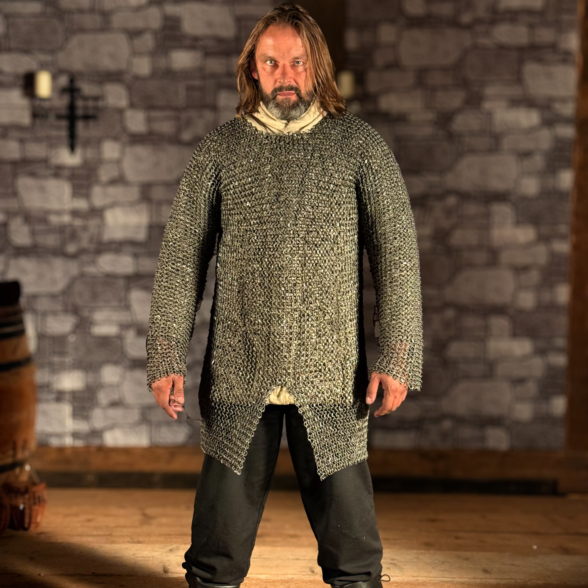 Kettenhemd Hauberk Rundring Vernietet 10mm