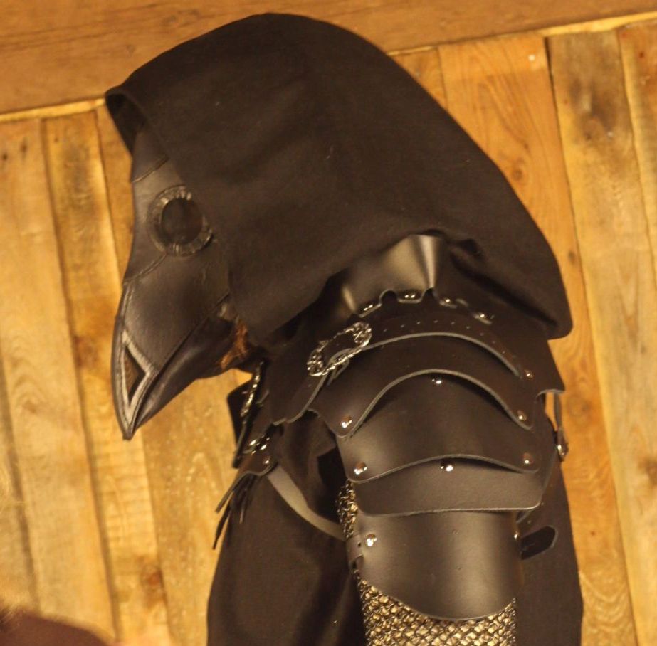 Maske Pestdoktor schwarz