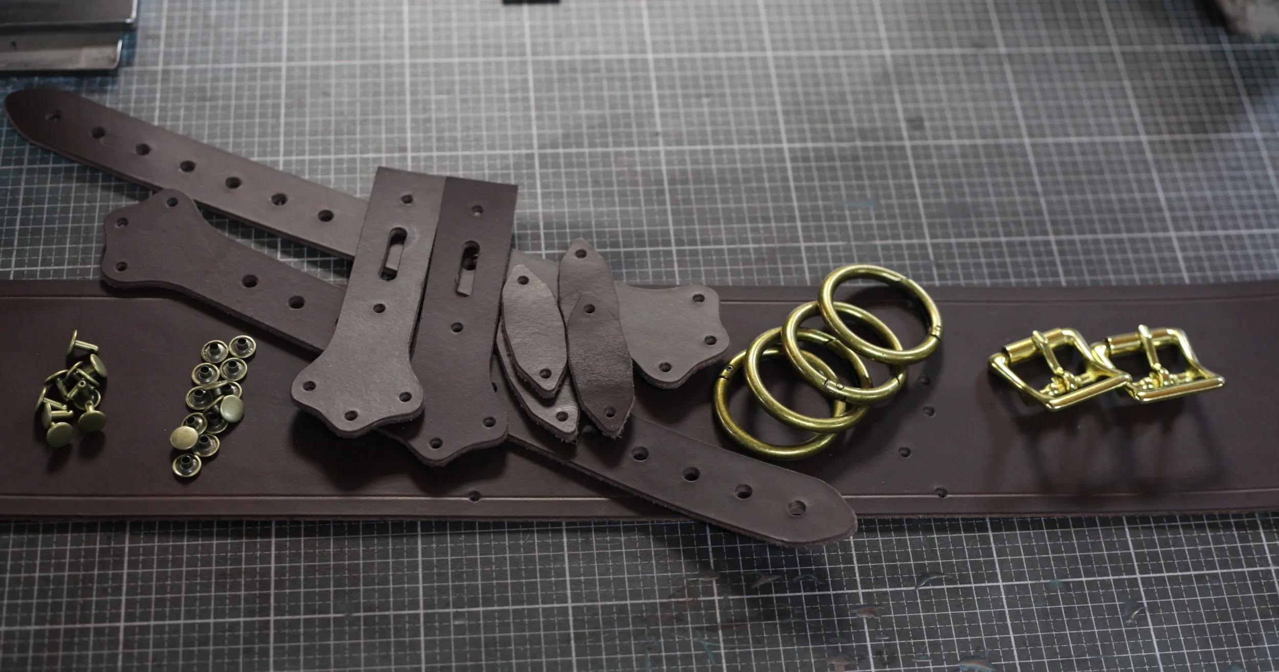 Bausatz für Breitgürtel 10cm mit Ringen