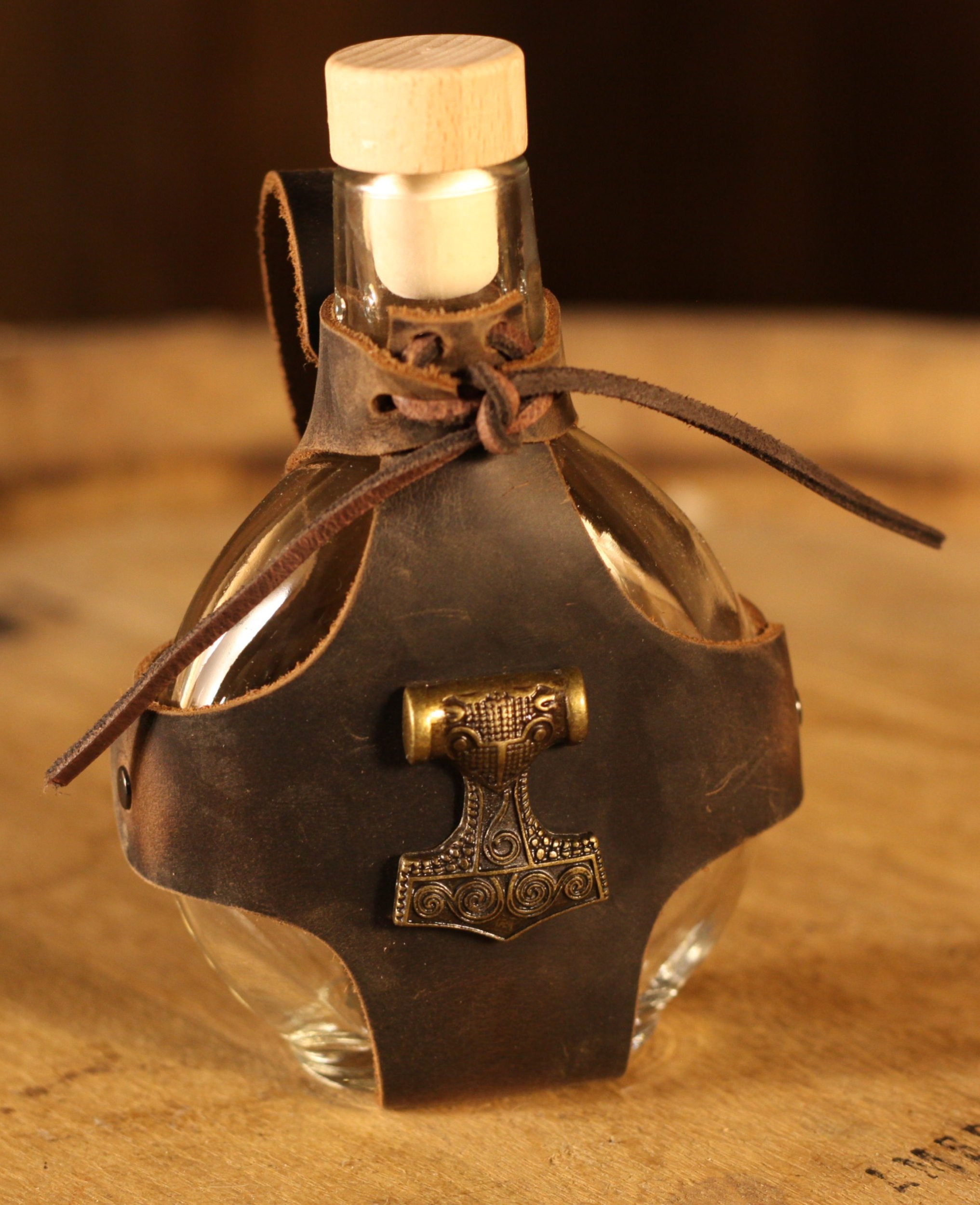 Flachmann mit Halter, 200ml, Hammer von Thor