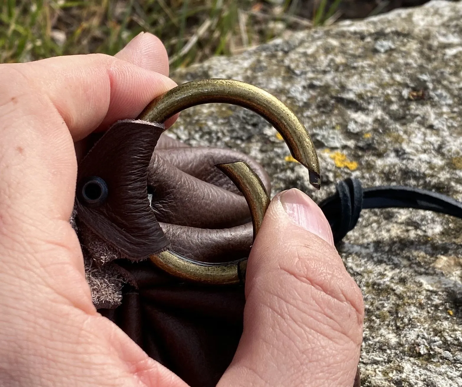 Leckerli-Beutel aus Leder