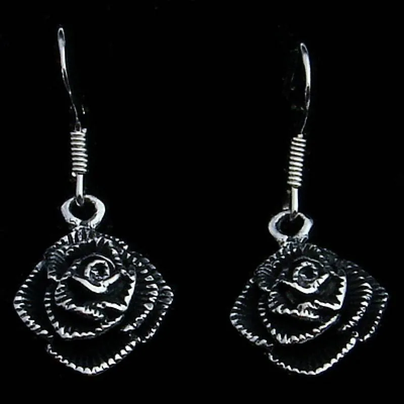 Silber Ohrhänger Rosen