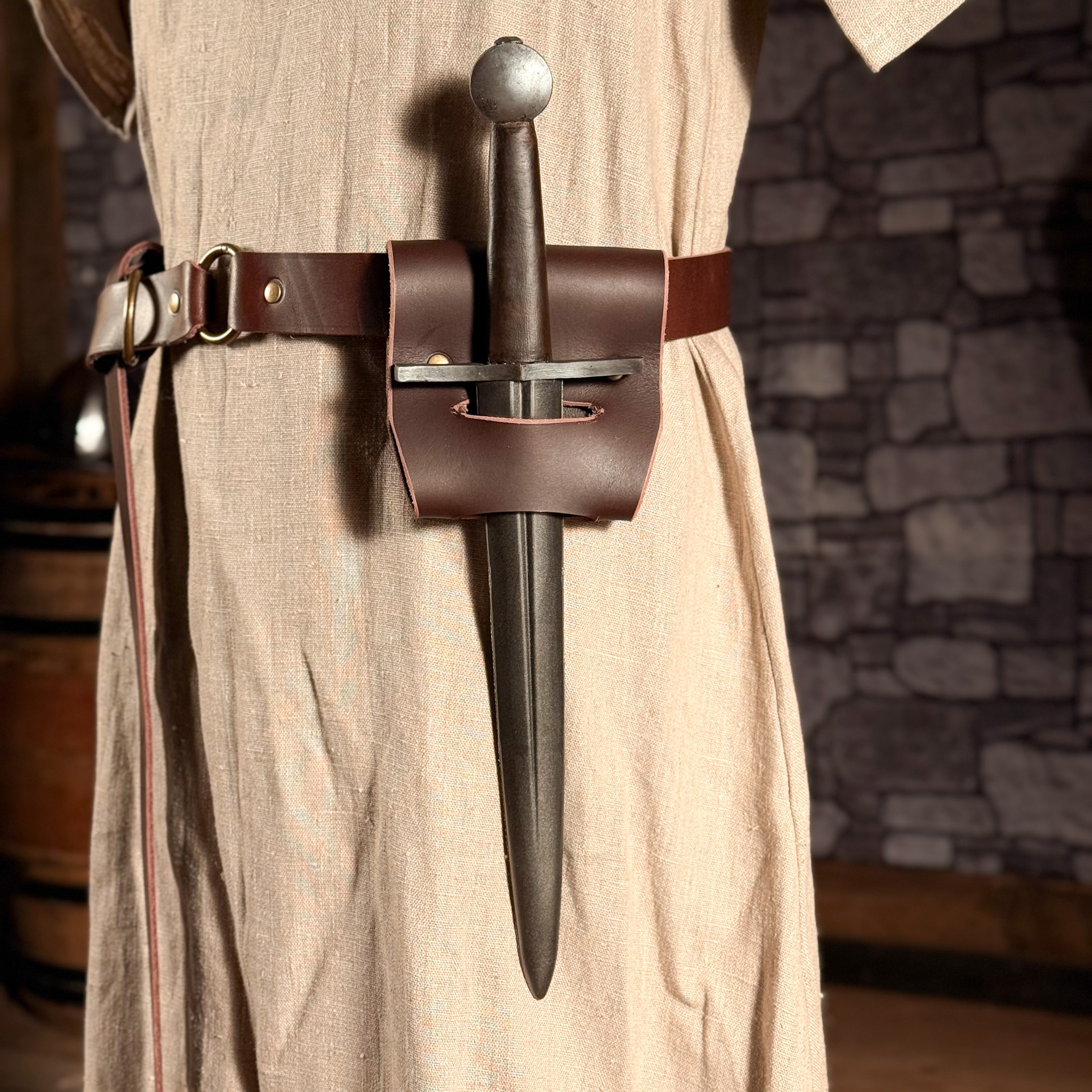 Dolchhalter/Waffenhalter aus Leder