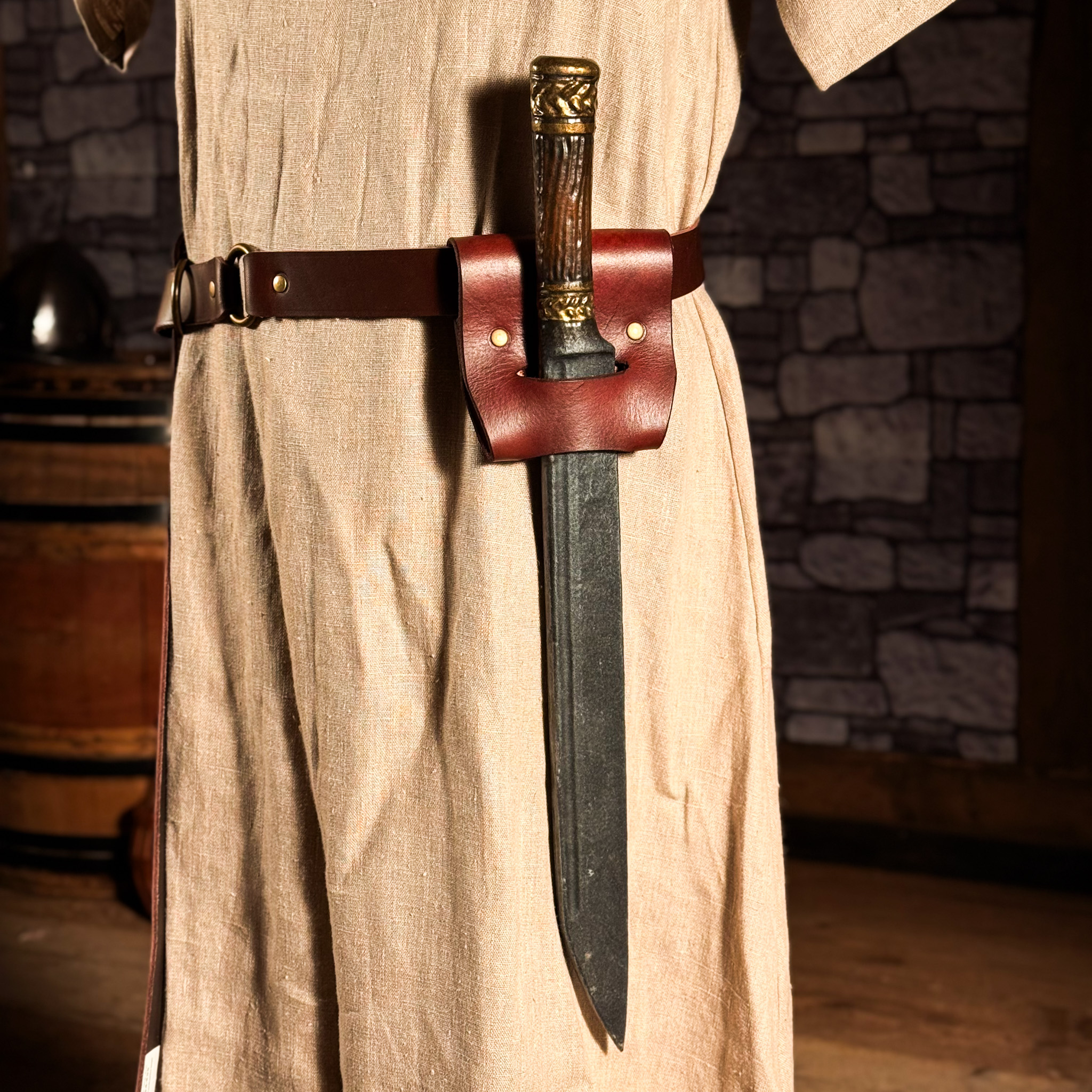 Dolchhalter/Waffenhalter aus Leder