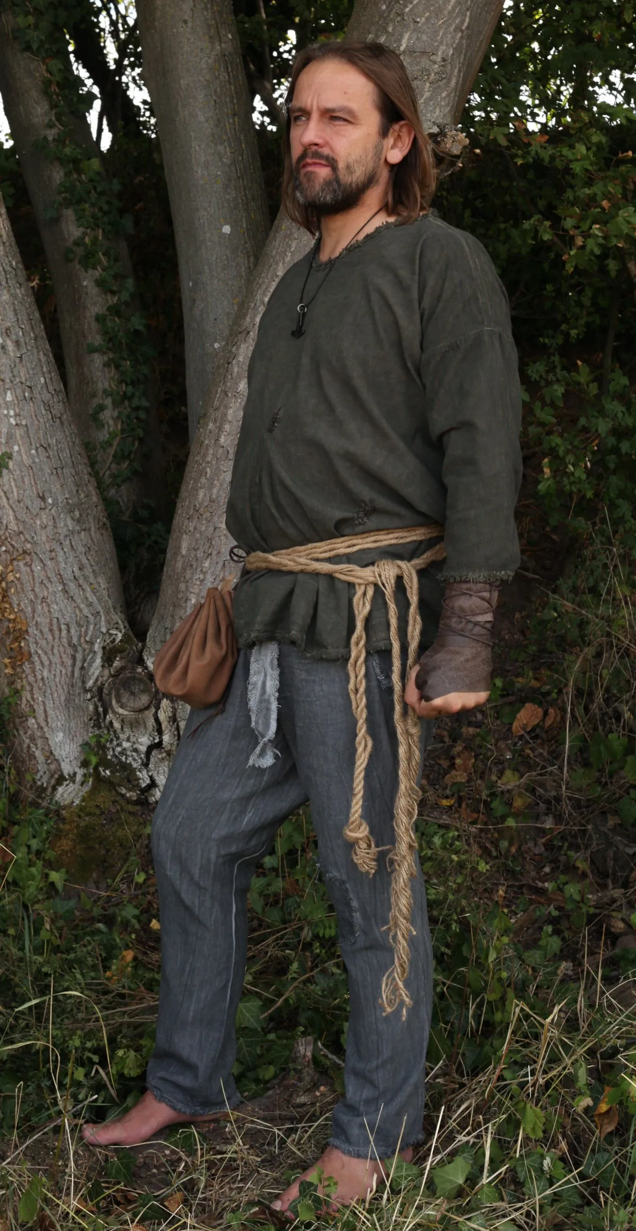Lange Lederarmwickel