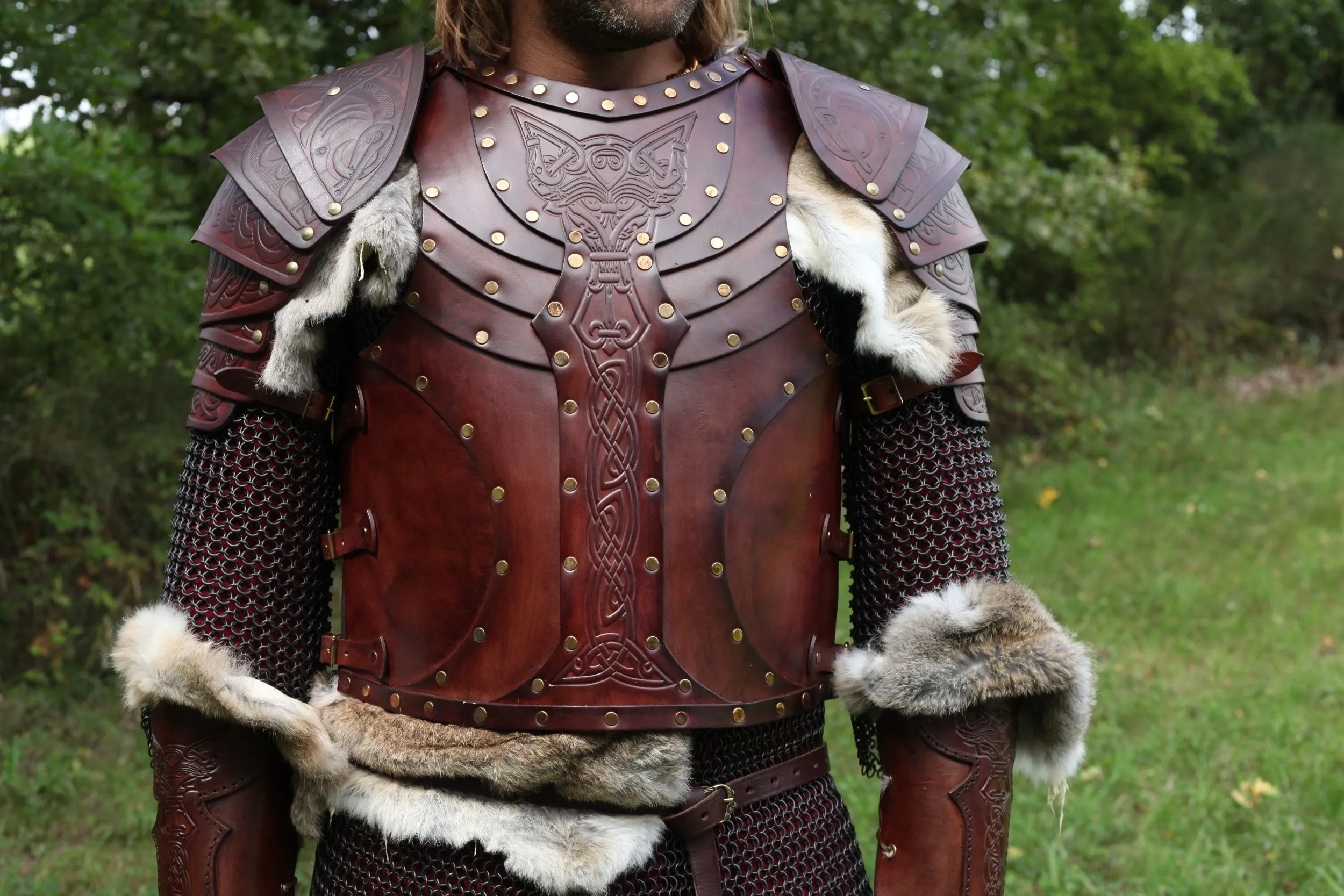 LARP Set Lederrüstung und Schulterrüstung