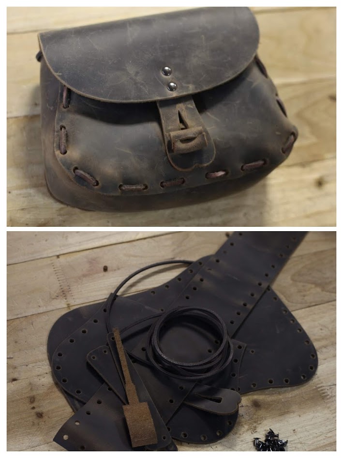 Bausatz für eine mittelalterliche Ledertasche