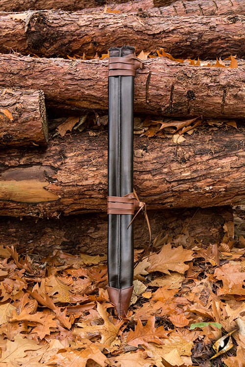 Schwertscheide lang Linkshänder schwarz