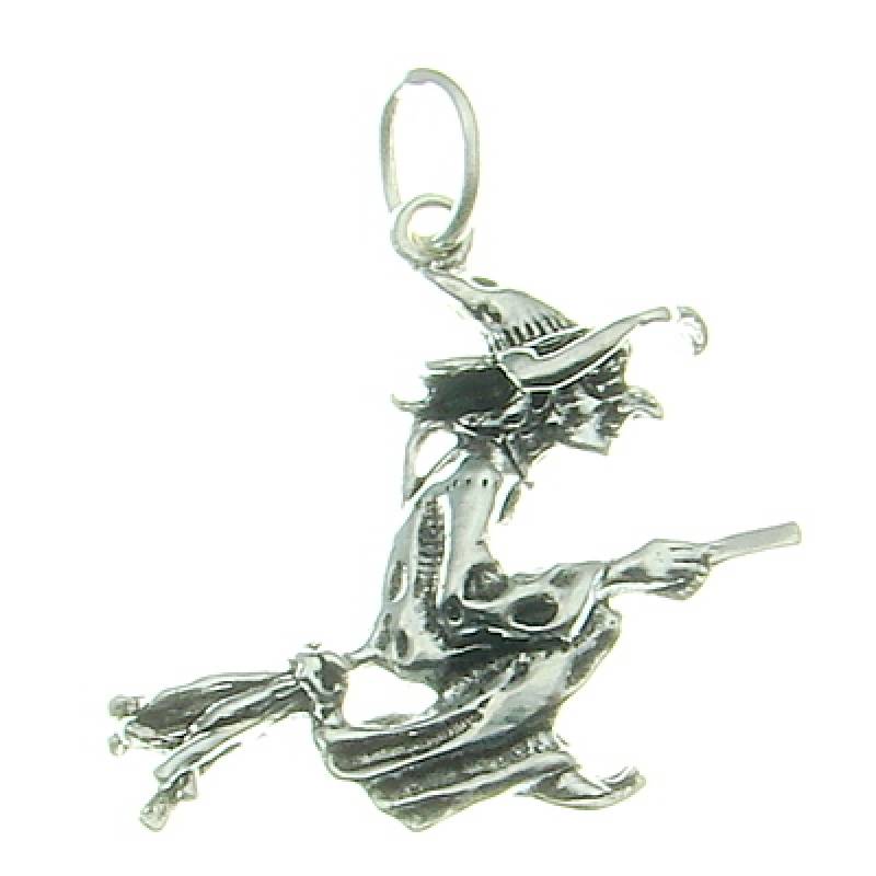Silberanhänger Hexe