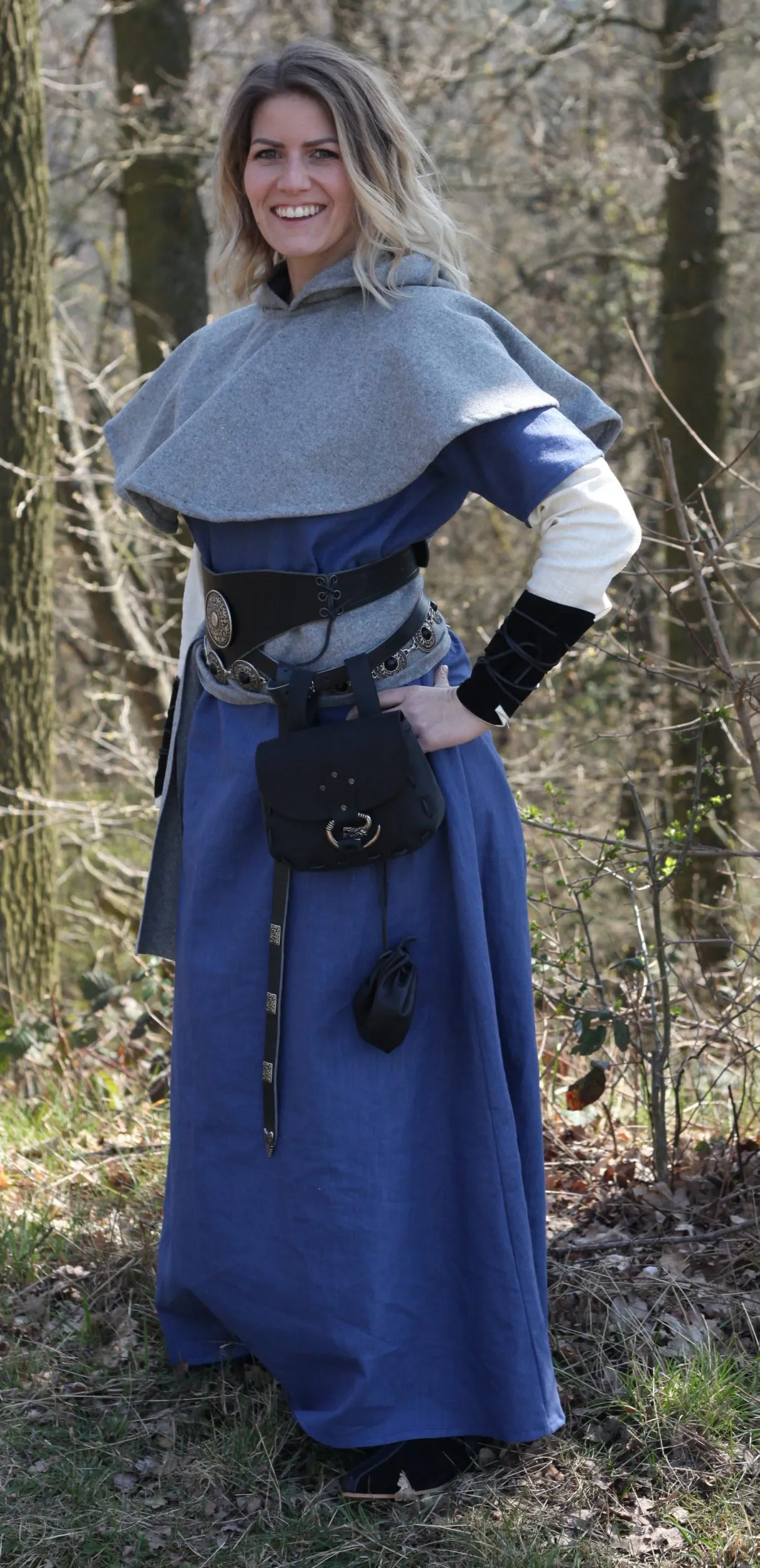 Kurzarmkleid aus Leinen Agnes