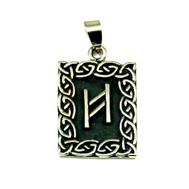 Bronzeanhänger Hagalaz (ältere Form)