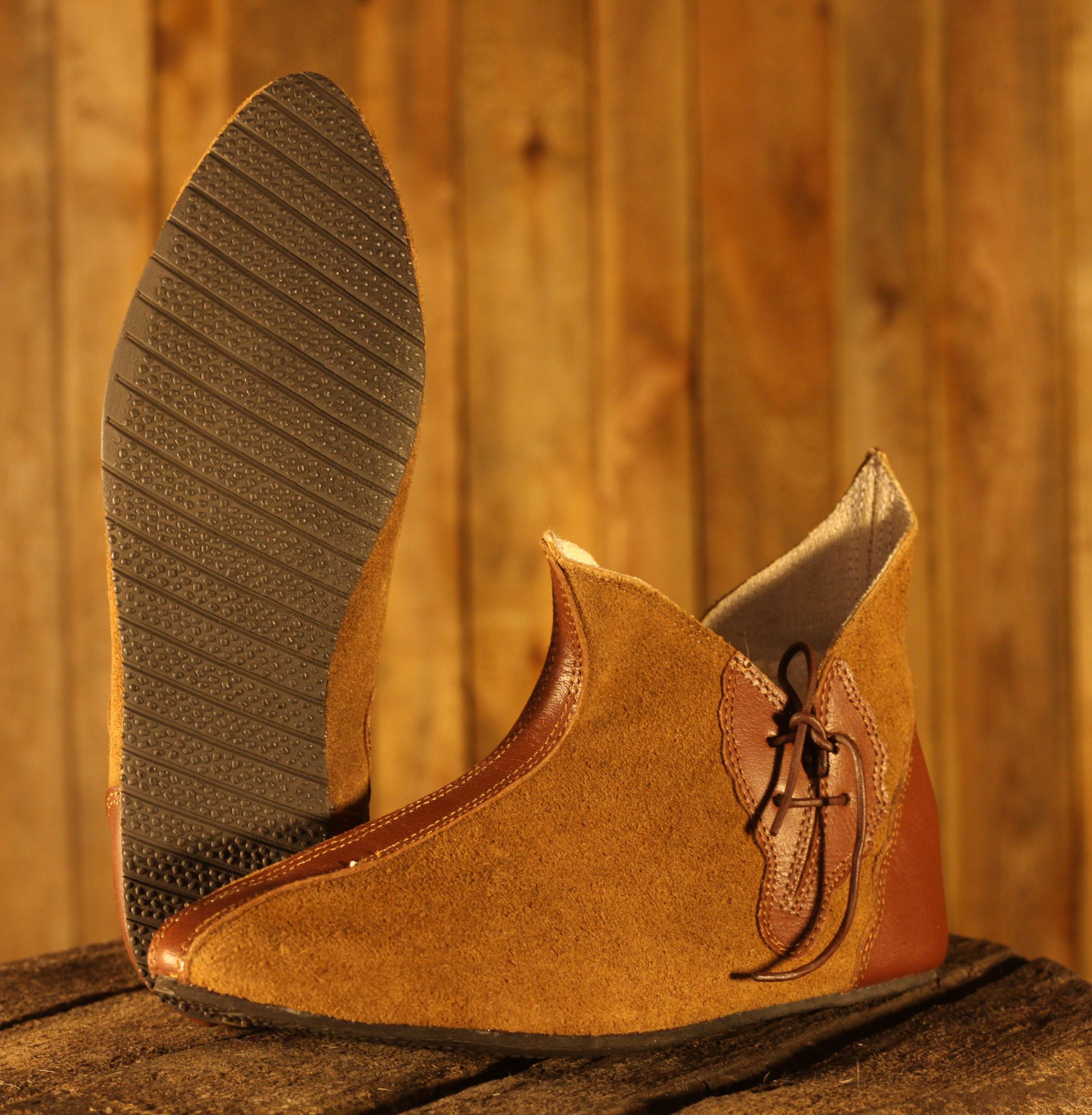 Mittelalterschuh Halbstiefel, braun