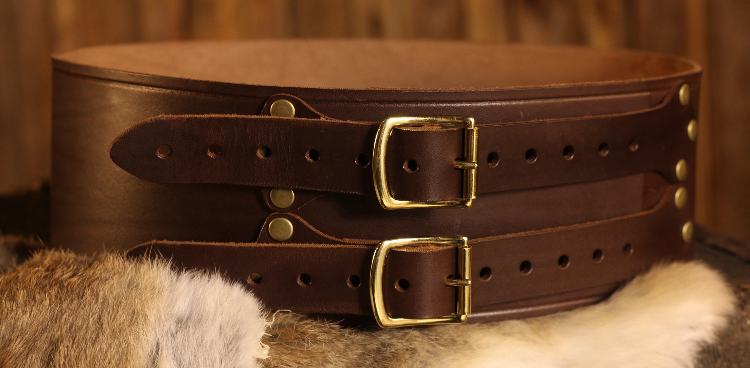 Breitgürtel aus Leder, 10cm