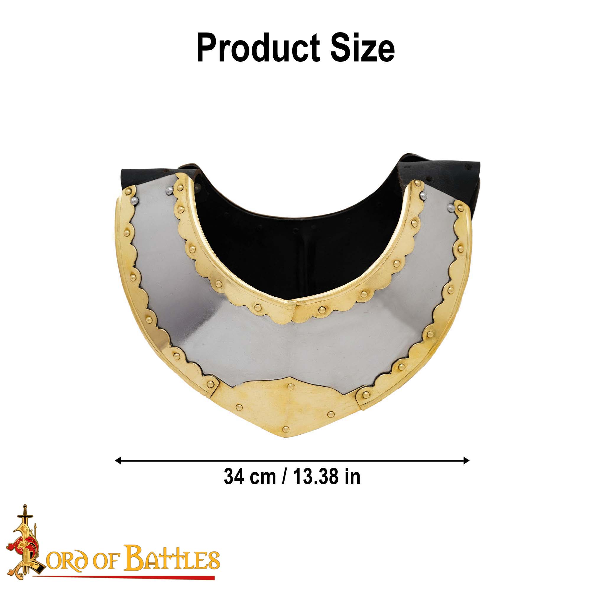 Plattenkragen mit Messingbeschlägen 1,3mm