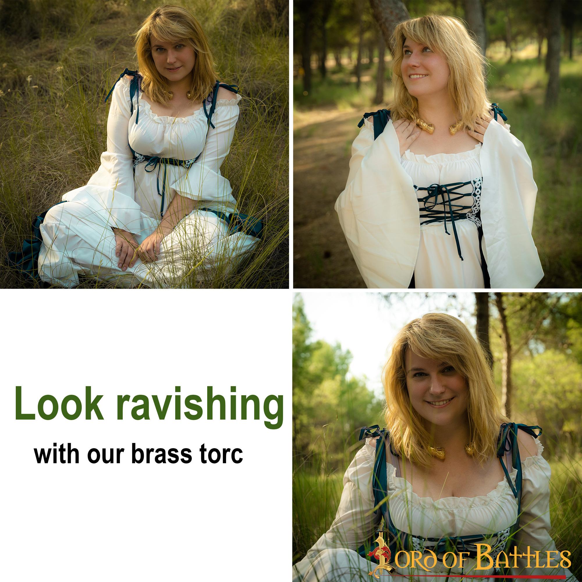 Viking Fenrir Wolf Torque, massives Messing