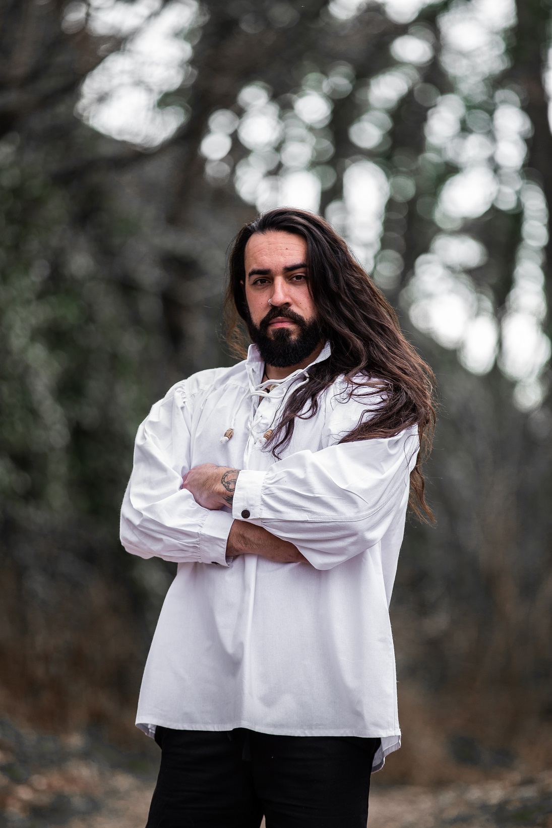 Mittelalterhemd mit Schnürung