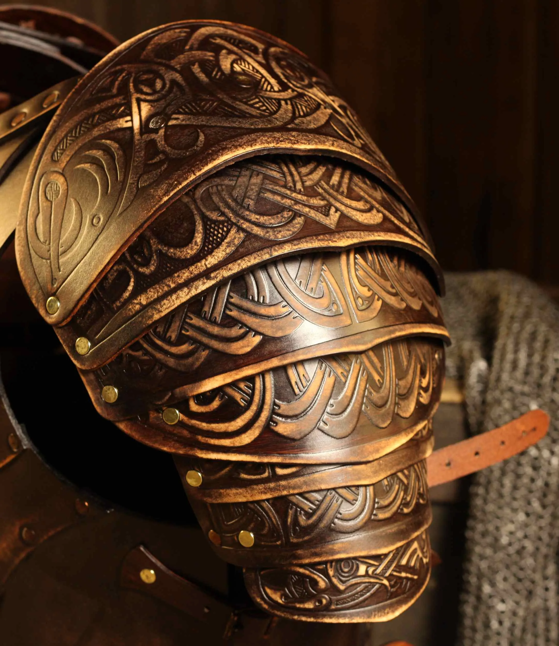 LARP Set Lederrüstung und Schulterrüstung