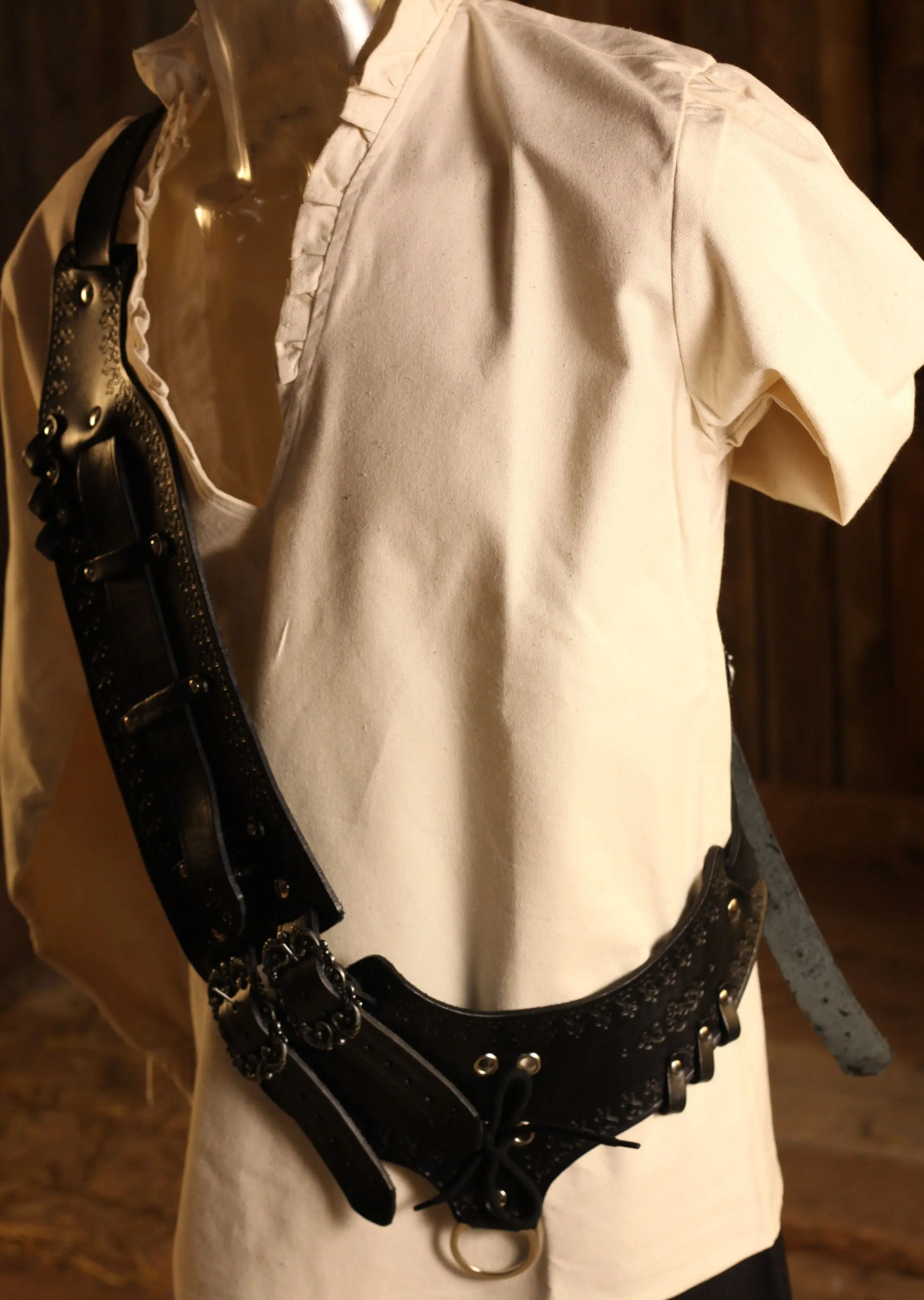 Leder-Bandolier für Rechtshänder