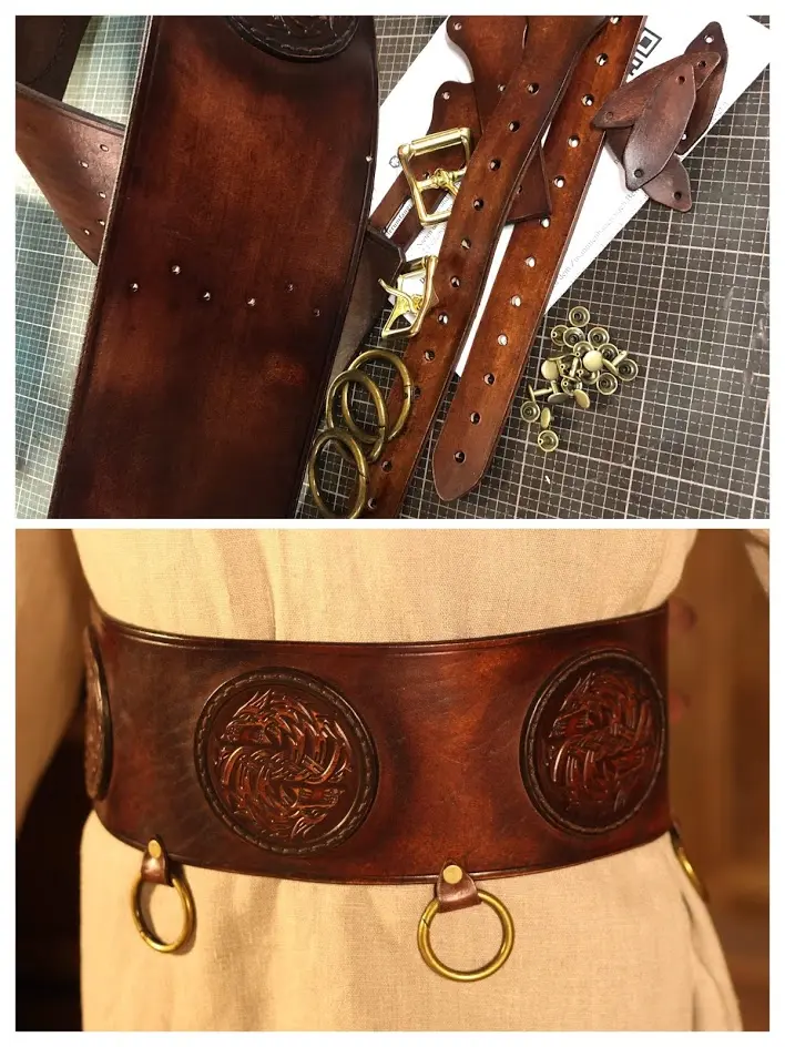 Bausatz für Breitgürtel 12,5cm mit Ringen