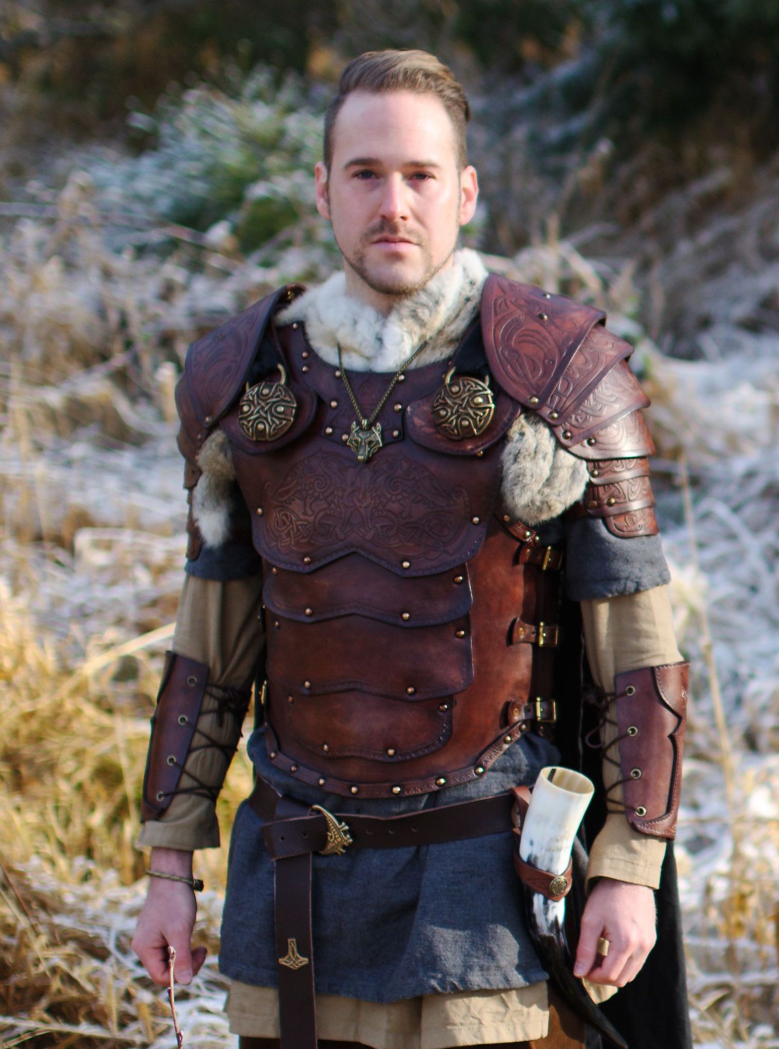 LARP Lederrüstung Tribesman Wolf